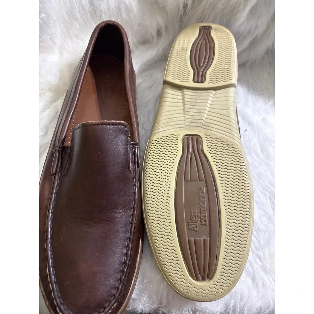 Allen Edmonds Westport Mens Brown Leather Moc‎ Toe Slip On Loafers Shoes 12